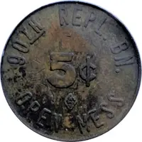 5 Cents - 90th Repl. Bn. Open Mess Camp Alpha, Vietnam