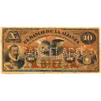 10 Pesos Banco de La Alianza