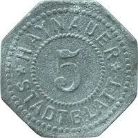 5 Pfennigs - Haynau Haynauer Stadtblatt