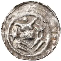 Denier Bracteate - Albert / Nikolaus One dot