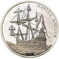 500 Francs CFA Spanish Galleon, Piedfort Essai