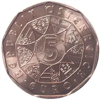 5 Euros Narcissus, copper