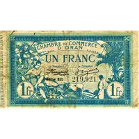 1 Franc - Chambre de Commerce d'Oran