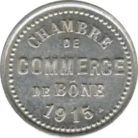 5 Centimes with date, Bône Chamber of Commerce
