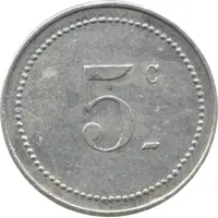 5 Centimes with date, Bône Chamber of Commerce
