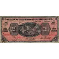 2 Pesos El Banco Minero de Chihuahua