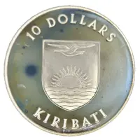 10 Dollars 5th Anniversary of Independence, .925 Silver