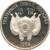 10 Francs Lion, small type