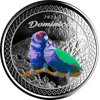 2 Dollars - Elizabeth II Sisserou Parrot, Colourised