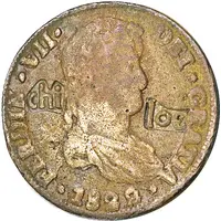 8 Reales - Fernando VII Countermarked Coinage