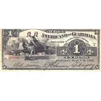 1 Peso El Banco Americano de Guatemala