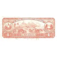 1 Peso El Banco Americano de Guatemala