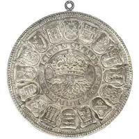 Medal - Saxon Union Days Silver-plated cast tin