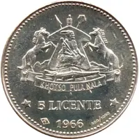 5 Licente - Moshoeshoe II Independence Attained