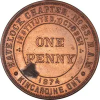 Masonic Penny - Havelock Chapter No. 63 Kincardine, Ontario