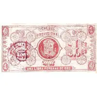 1 Libra Peruana de Oro Iquitos Revolutionary Government