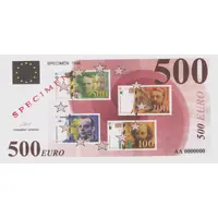 500 Euros - Specimen for the promotion of the Euro