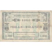 1000 Francs - Banques des Fonds Perdus