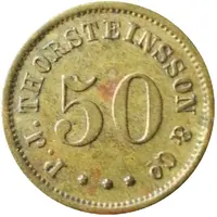 50 Aurar P. J. Thorsteinsson and Co.