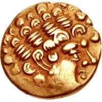 1/4 Gold Stater with anthropomorphic horse and winged figure