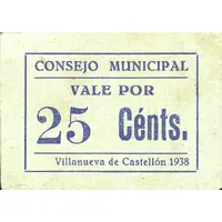 25 Céntimos Villanueva de Castellón
