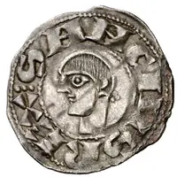 Dinero - Sancho V primitive bust to left