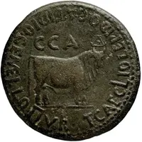 As - Tiberius T CAECILIO LEPIDO C AVFIVIO GEMELLO II VIR C C A