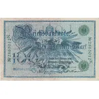 100 Mark Reichsbanknote, green seal