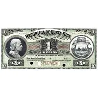 1 Colón Silver certificate, 'en moneda acuñada de plata'
