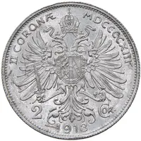 2 Corona - Francis Joseph I aluminium pattern