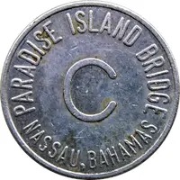 Token - Paradise Island Bridge - C, First Issue Nassau