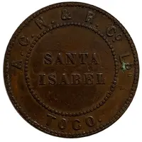 20 Centavos - A.C.N. and R Co LD. Santa Isabel