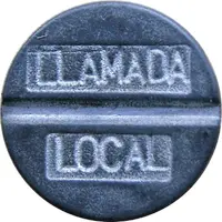 Telephone Token - EMETEL llamada local, framed