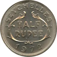 1/2 Rupee - Elizabeth II 1st portrait