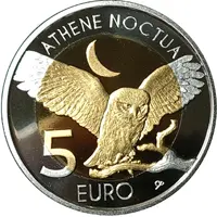 5 Euros Athene noctua