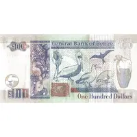 100 Dollars - Elizabeth II With periwinkle flower