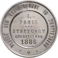 Award first prize medal - Association of Bird Lovers in Württemberg