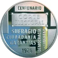 2000 Pesos Uruguayos Electoral Court Centenary