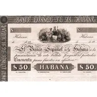 50 Pesos Banco Español de La Habana