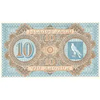 10 Krónur - Christian IX Íslands Banki, privat bank issue
