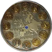 Medal - 10 years of Euro, Swarovsky