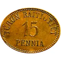15 Pennies - Turku / Abo Tramway Token