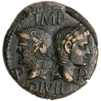 Dupondius - Augustus and Agrippa COL NEM