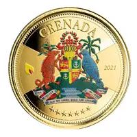 10 Dollars - Elizabeth II Coat of Arms, colourised