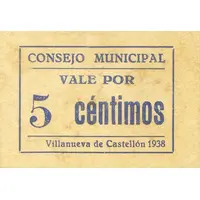 5 Céntimos Villanueva de Castellón