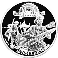 10 Dollars - Elizabeth II Gallipoli Landing Centenary