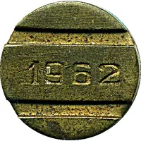 Telephone Token - CTC arrow down, thin date, square 6 and 9