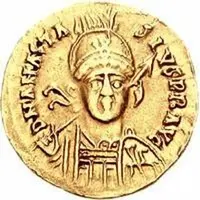 1 Solidus In the name of Anastasius I, Lyon, with monogram