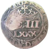 100 Réis - João IV Countermarked 80 Réis