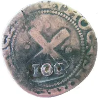 100 Réis - João IV Countermarked 80 Réis